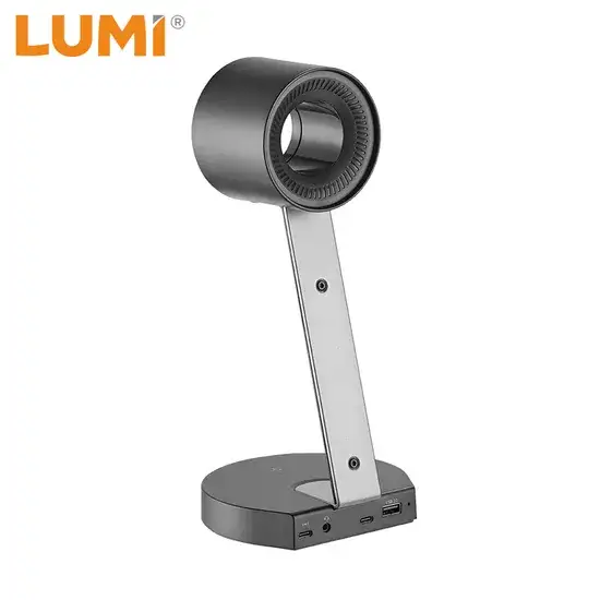 Giá đỡ tai nghe hình vòng tích hợp sạc không dây và đèn RGB cho người chơi game