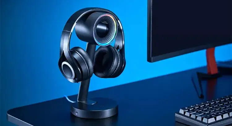 Giá đỡ tai nghe hình vòng tích hợp sạc không dây và đèn RGB cho người chơi game hình ảnh 13-description