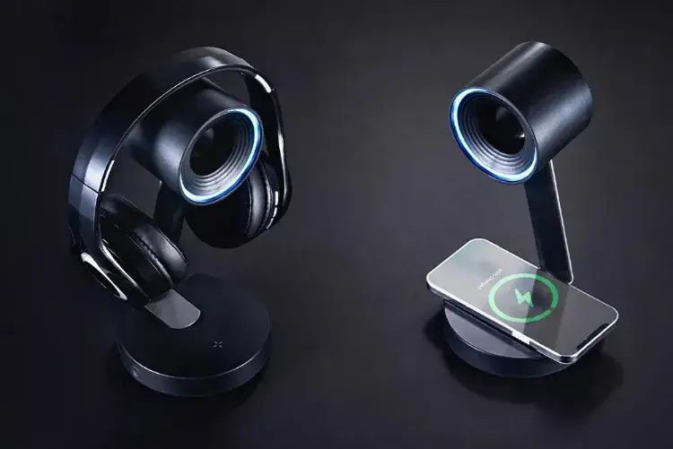 Giá đỡ tai nghe hình vòng tích hợp sạc không dây và đèn RGB cho người chơi game hình ảnh 15-description