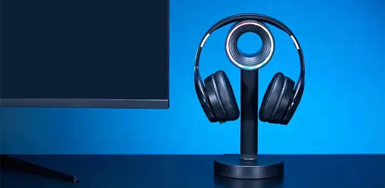 Giá đỡ tai nghe hình vòng tích hợp sạc không dây và đèn RGB cho người chơi game hình ảnh 14-description