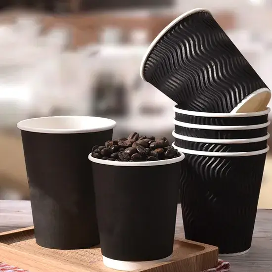 Cốc giấy một lần có nhiều lựa chọn về thành và số lượng cho việc thưởng thức cà phê hình ảnh 1-description