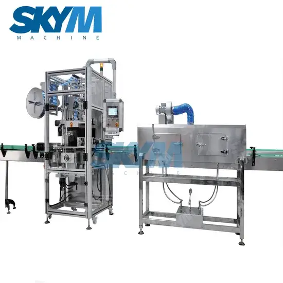 Máy dán nhãn co đa năng cho chai tròn, chai vuông, chai thủy tinh, lon nhôm và vỏ PVC hình ảnh 1-description