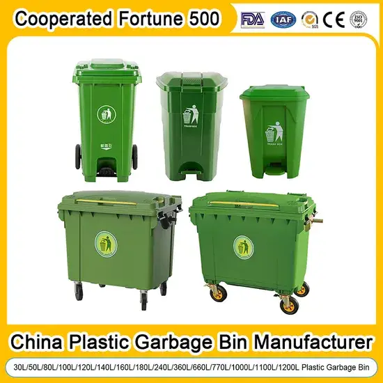 Thùng chứa chất thải ngoại trời có bánh xe dung tích 660L và 1100L