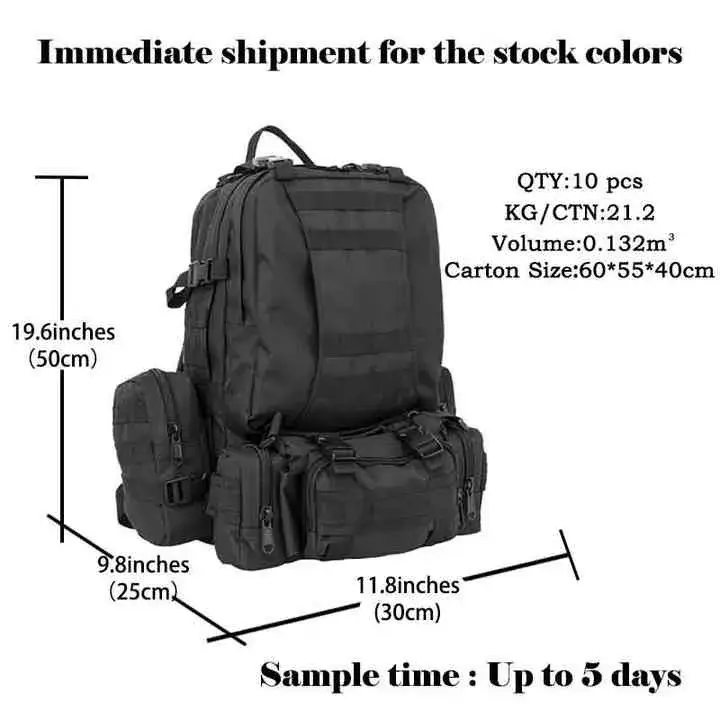 Ba lô Molle chiến thuật với khả năng mở rộng linh hoạt hình ảnh 14-description