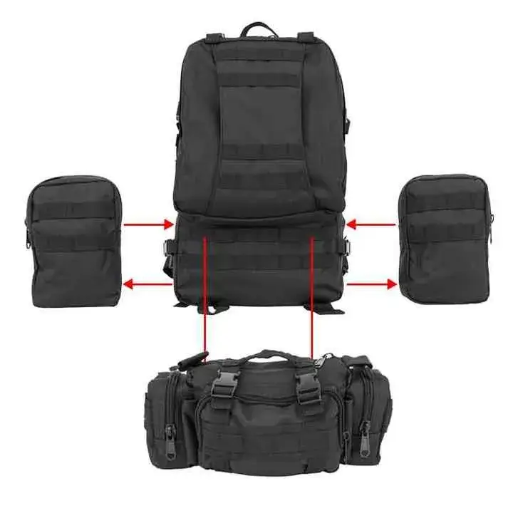 Ba lô Molle chiến thuật với khả năng mở rộng linh hoạt hình ảnh 12-description