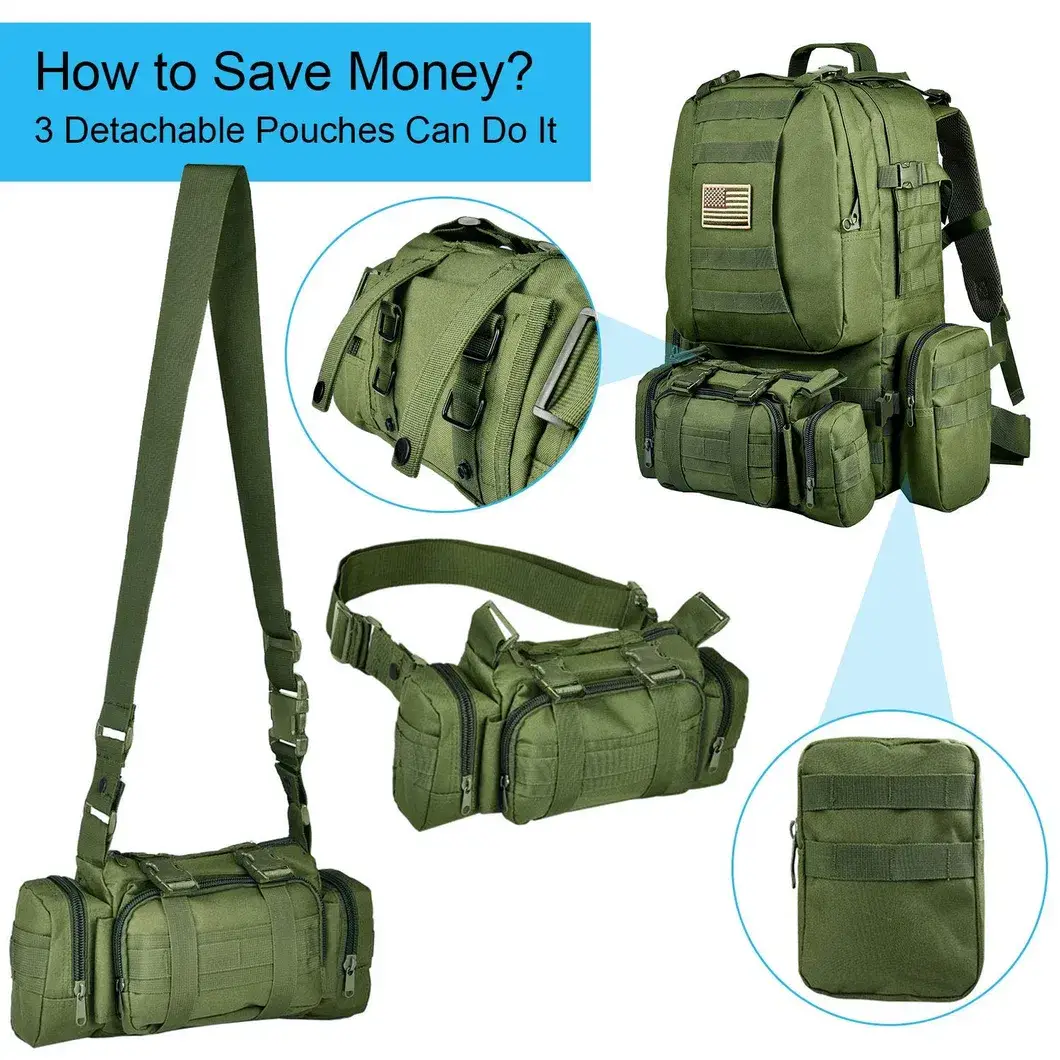 Ba lô Molle chiến thuật với khả năng mở rộng linh hoạt hình ảnh 17-description