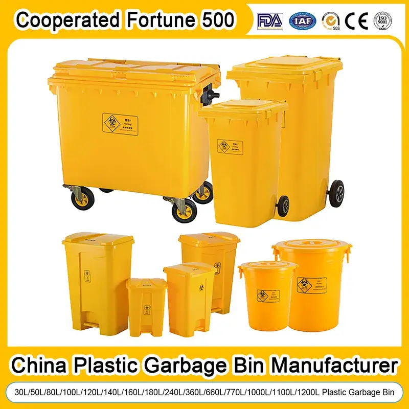 Thùng rác nhựa dung tích lớn từ 100 đến 1200 lít chất lượng bền bỉ và đáng tin cậy