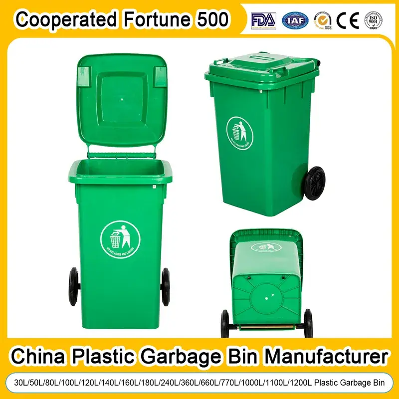 Thùng rác nhựa dung tích lớn từ 100 đến 1200 lít chất lượng bền bỉ và đáng tin cậy