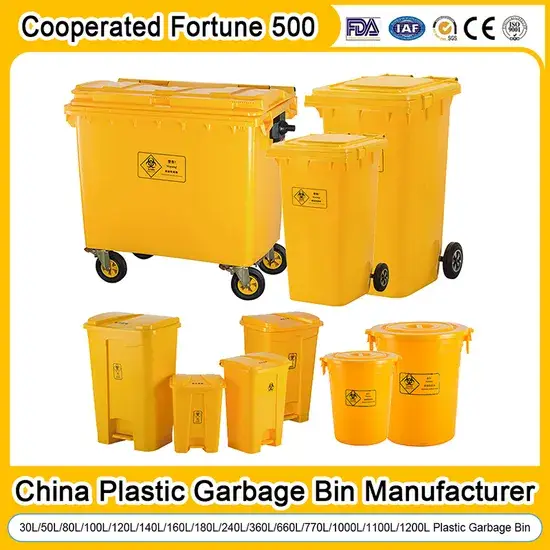 Thùng rác nhựa dung tích lớn từ 100 đến 1200 lít chất lượng bền bỉ và đáng tin cậy