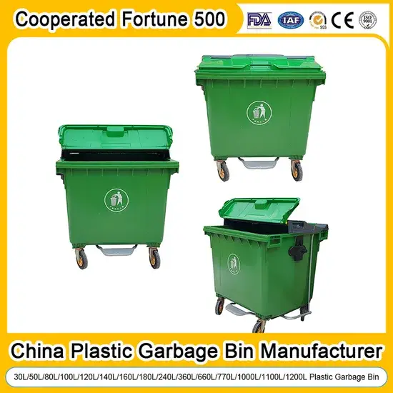 Thùng rác nhựa dung tích lớn từ 100 đến 1200 lít chất lượng bền bỉ và đáng tin cậy
