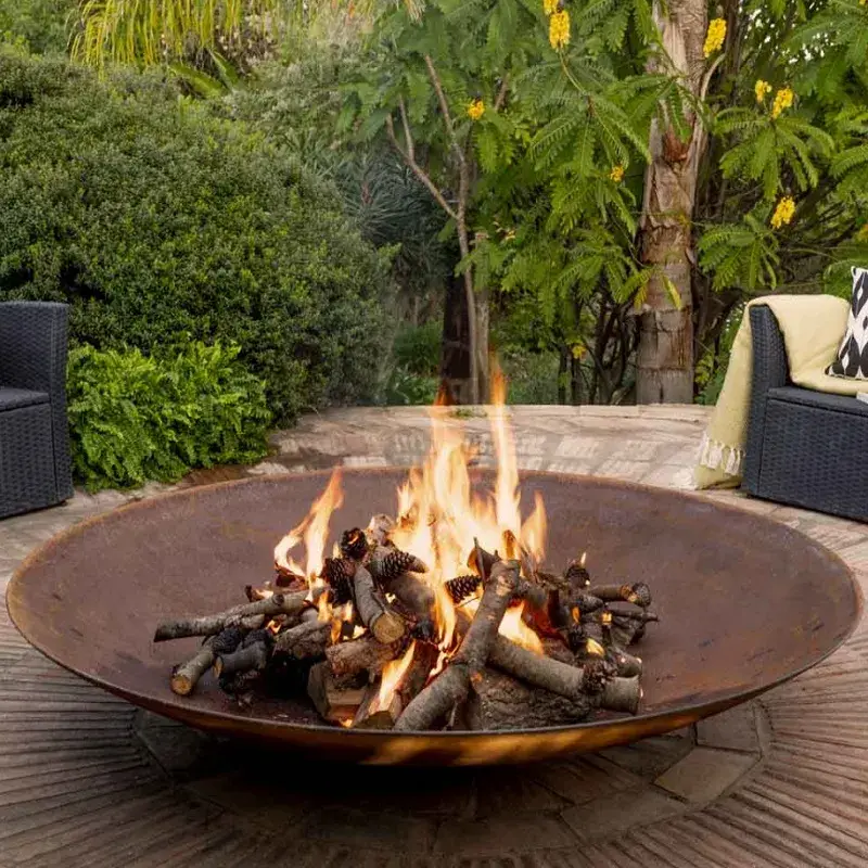 Lò Sưởi Được Làm Từ Thép Corten, Kiểu Dáng Chóp Gỉ, Phong Cách Ngoại Thất, Kích Thước 120cm hình ảnh 15-description