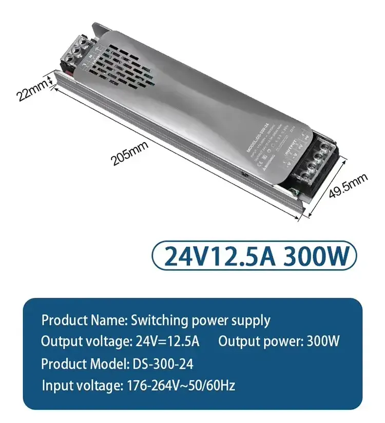 Bộ nguồn chuyển đổi S-250-12 110V/220V, hỗ trợ 3D Máy in, công suất 240W hình ảnh 16-description