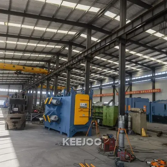 Thiết bị phun cát SA3.0 giúp làm sạch vành xe nhôm hình catenary