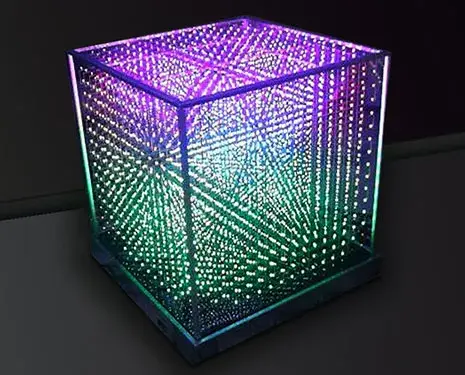 Đèn LED trang trí 3D điều khiển màu RGB SMD1616 3in1 10*10*10 cho không gian trong nhà hình ảnh 18-description