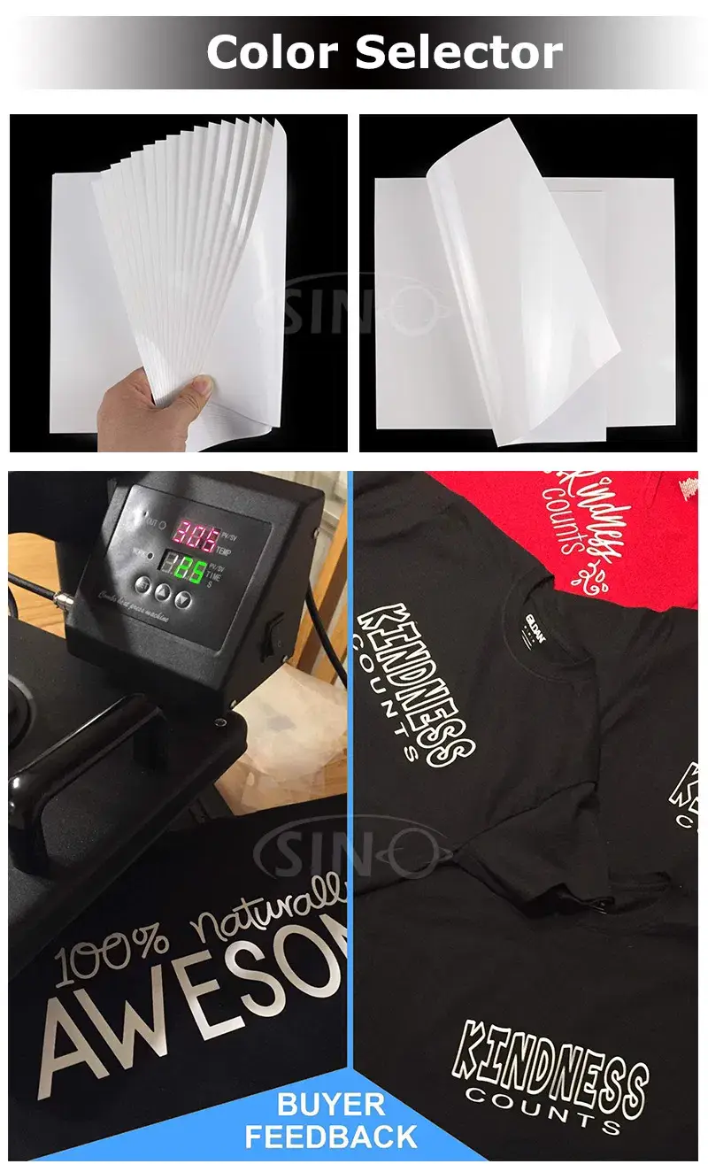 Cuộn giấy in chuyển nhiệt SINOVINYL mềm, sử dụng để in ấn quần áo bằng mực sinh thái hình ảnh 15-description