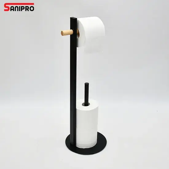Đầu giữ giấy vệ sinh đa năng màu đen mờ Sanipro - lựa chọn lắp đặt dễ dàng và tiện lợi hình ảnh 1-description