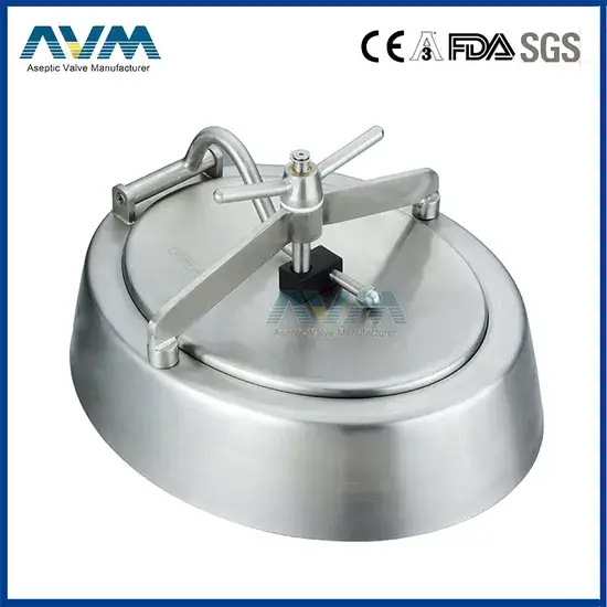 Nắp hố ga tròn từ chất liệu thép không gỉ vệ sinh dành cho công nghiệp sản xuất đồ uống sữa