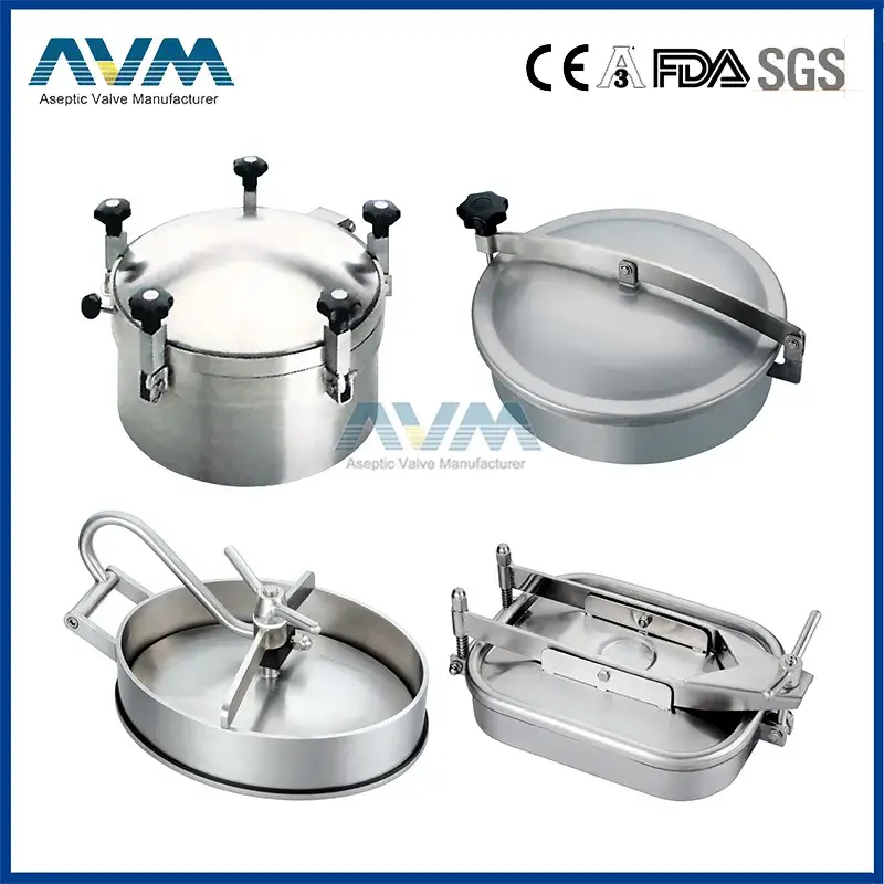 Nắp hố ga tròn từ chất liệu thép không gỉ vệ sinh dành cho công nghiệp sản xuất đồ uống sữa