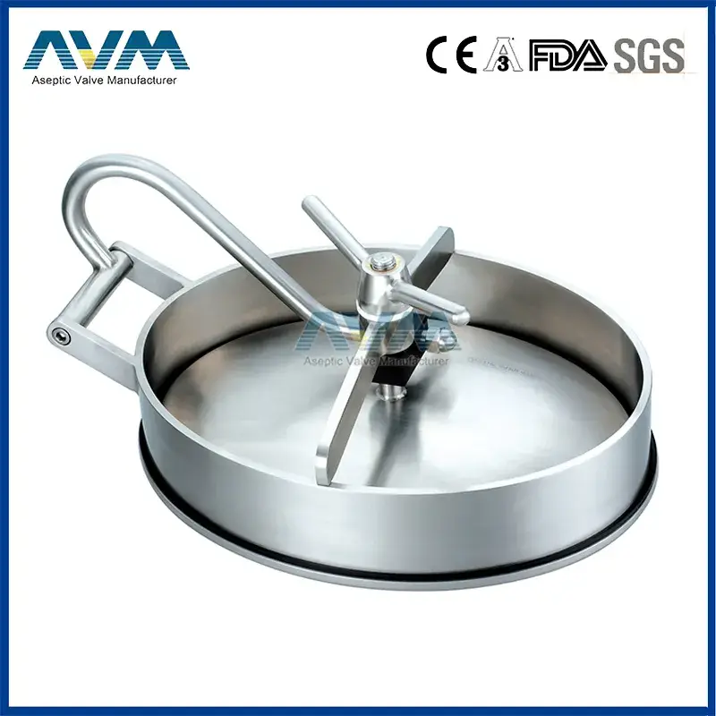 Nắp hố ga tròn từ chất liệu thép không gỉ vệ sinh dành cho công nghiệp sản xuất đồ uống sữa hình ảnh 14-description