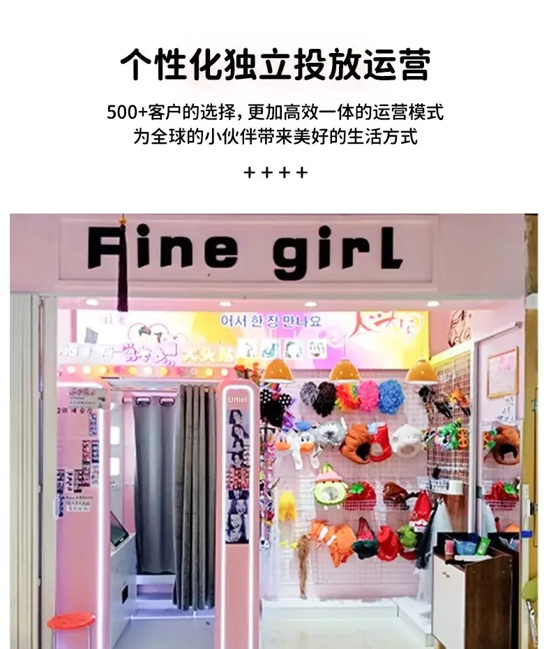Phòng chụp ảnh tự phục vụ với Máy in tích hợp, có bán tiền xu sẵn sàng phục vụ bạn