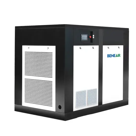 30kw 40HP Máy nén khí vít xoắn truyền động trực tiếp, im lặng ở áp suất 7bar 8bar 10bar, sử dụng tốc độ cố định hoặc tốc đo biến đổi (PM VSD)