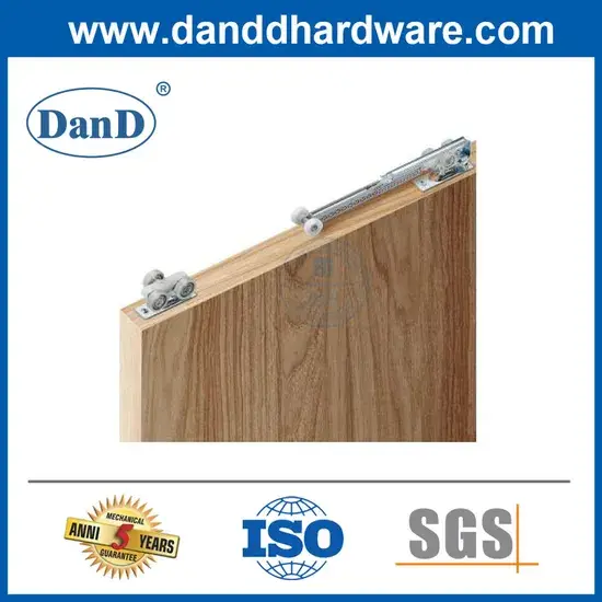 Bộ phụ kiện bản lề cửa barn cho cửa đôi màu bạc - Tạo sự thuận tiện với bánh xe di chuyển