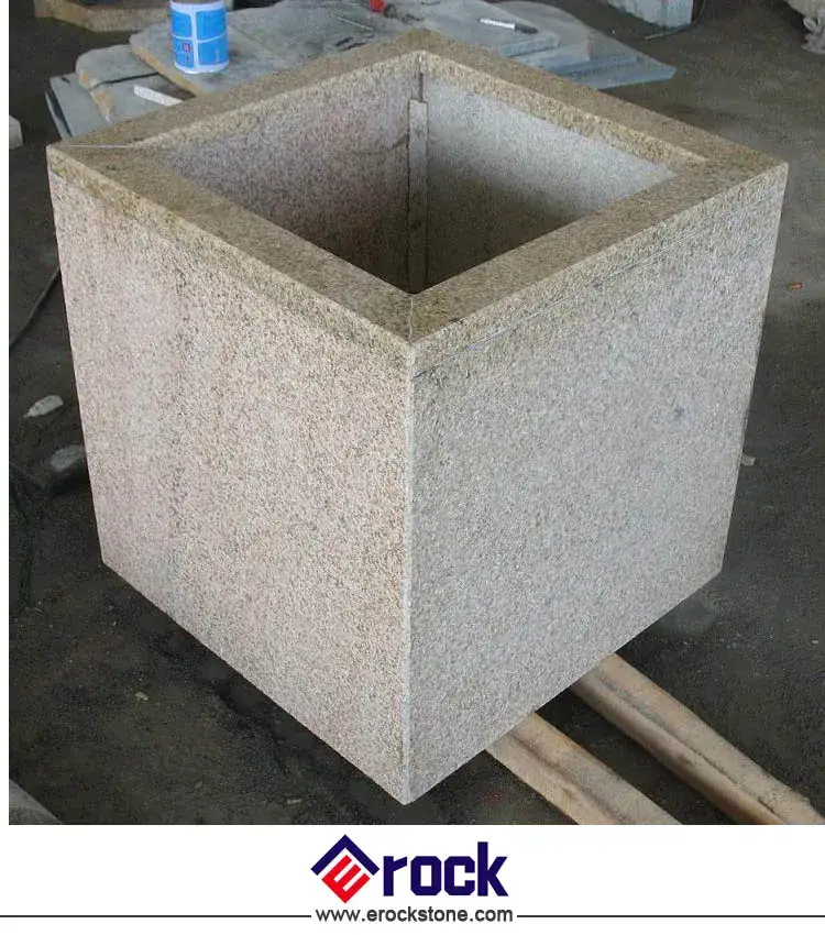 Chậu hoa đá granite mịn, thiết kế đơn giản dành cho dự án trồng cây vườn hình ảnh 12-description