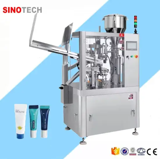 Máy tự động niêm phong ống nhựa và chiết rót sản phẩm làm đẹp của Sinotech hình ảnh 1-description