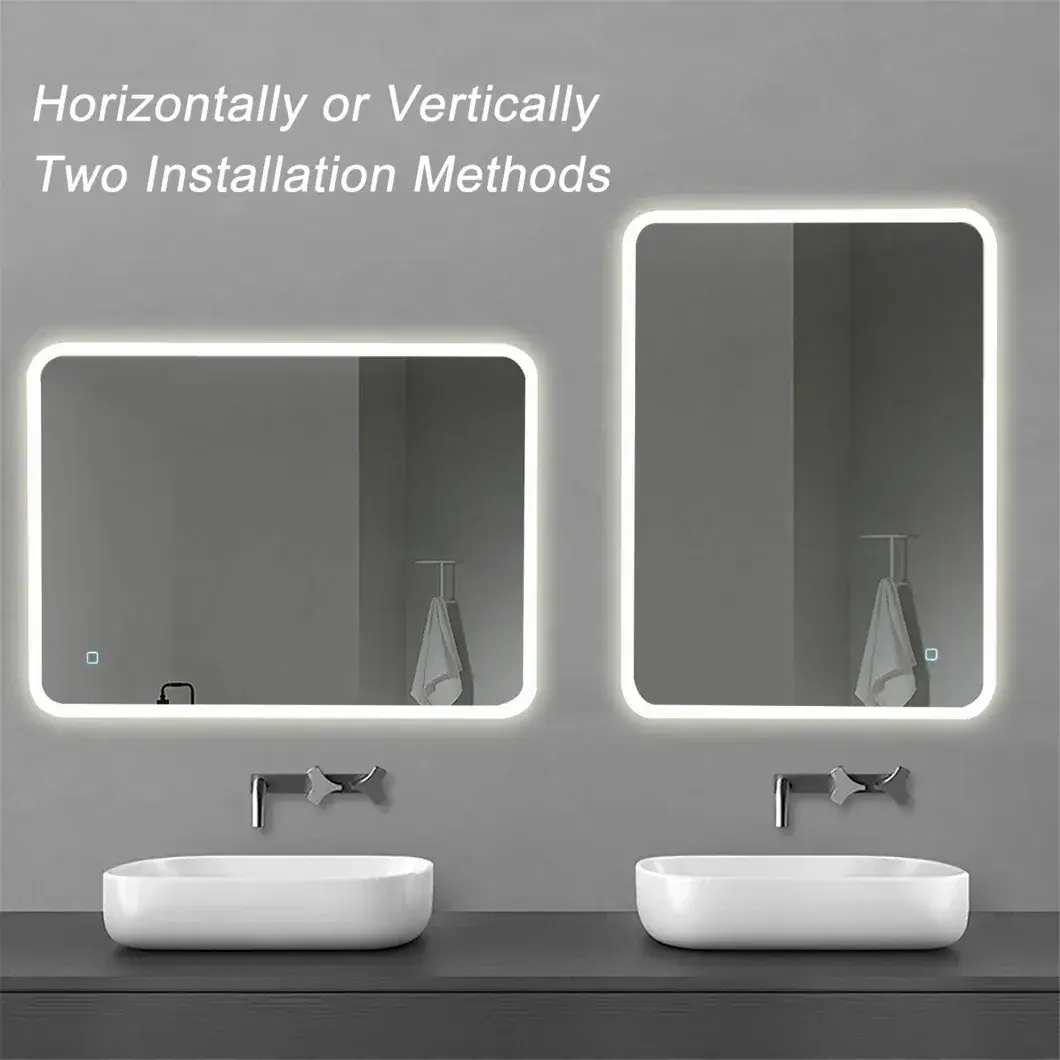 Gương phòng tắm mỏng chống sương mù với đèn LED sáng chiếu viền gương hình ảnh 16-description