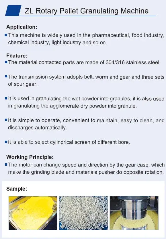 Máy Granulator Xoay Zl300 - Thiết bị nhỏ gọn cho ngành Dược phẩm hình ảnh 12-description