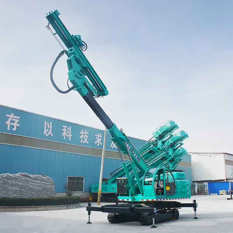 Giàn khoan di động nhỏ với chân kiềng tiện lợi cho việc khoan đá và hỗ trợ sườn