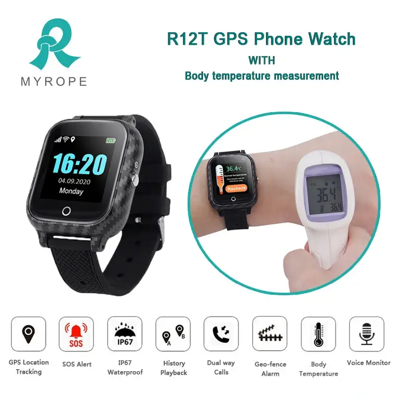 Đồng hồ thông minh đeo tay GPS, tính năng gọi điện và đo nhiệt độ cơ thể