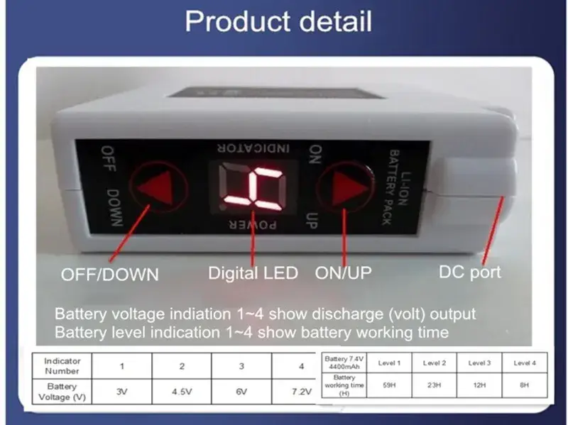 Pin Lithium 7.4V 4400mAh thông minh dành cho áo khoác sưởi quạt - Sức mạnh và độ bền từ nguồn năng lượng tiên tiến hình ảnh 14-description