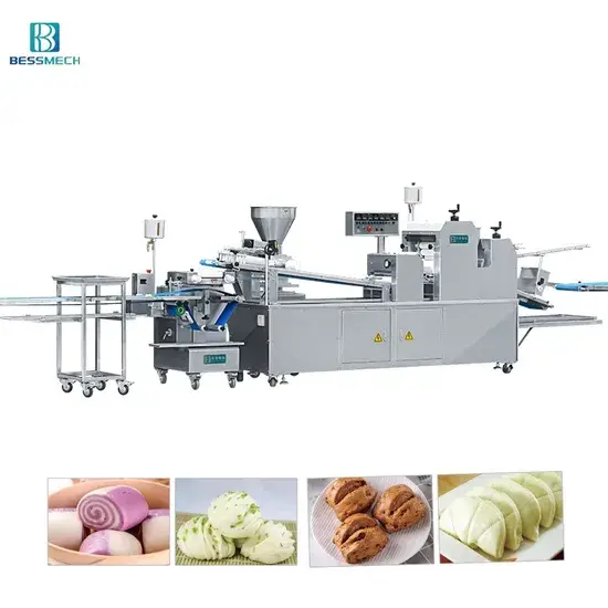 Dây chuyền sản xuất bánh bao thông minh với máy móc chế biến thực phẩm điều khiển bởi trí tuệ nhân tạo