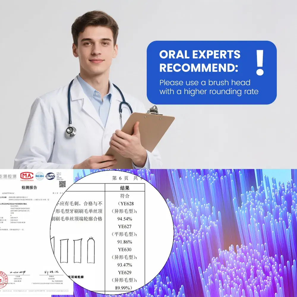 Đầu bàn chải điện sóng siêu âm với lông mềm DuPont, thiết kế dày dặn, phù hợp với nhiều thương hiệu uy tín hình ảnh 20-description