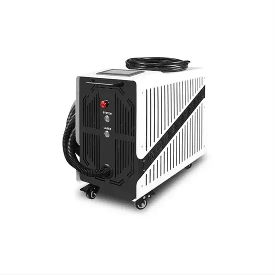 Máy làm sạch bằng laser xung 300W - Giải pháp di động hiệu quả cho việc loại bỏ gỉ sét, sơn, dầu trên vali, túi xách và gỗ