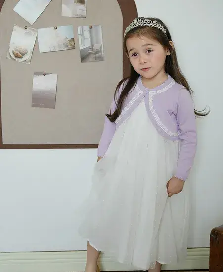 Tiêu đề mới: Áo khoác trẻ em cổ tròn dệt kim - Sự lựa chọn hoàn hảo cho mùa xuân, mùa thu và hè