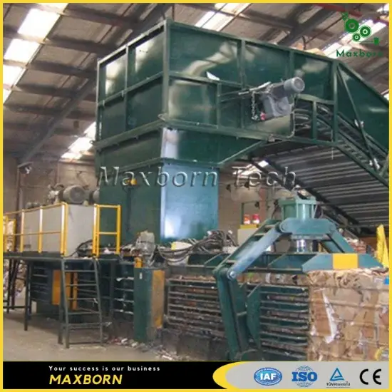 Máy ép tái chế giấy tự động kích thước lớn, sử dụng hai động cơ thủy lực / Máy ép ngang cho tái chế bìa cứng, giấy, thùng carton và nhựa hình ảnh 1-description