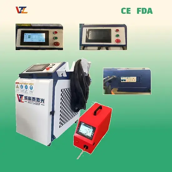Thiết bị di động loại bỏ gỉ nhỏ sử dụng công nghệ laser, sợi cắt vệ sinh từ thép không gỉ nhôm 4 in1