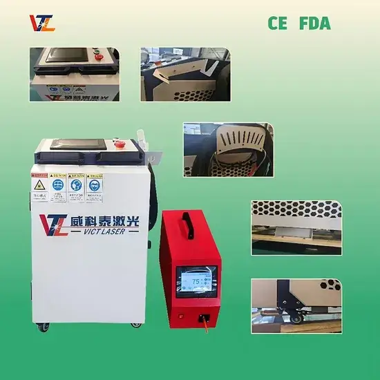 Thiết bị di động loại bỏ gỉ nhỏ sử dụng công nghệ laser, sợi cắt vệ sinh từ thép không gỉ nhôm 4 in1 hình ảnh 1-description