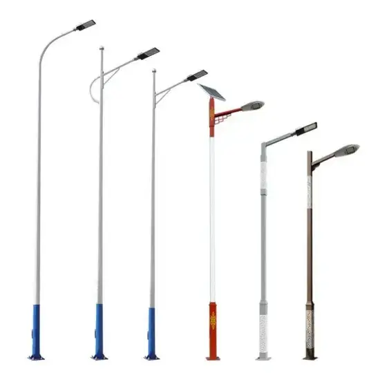 Cột đèn đường hình tròn đa giác bằng thép không gỉ mạ kẽm, có các kích thước 6m, 8m và 10m hình ảnh 1-description