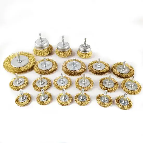 Bàn chải đánh bóng xi măng cho khoan điện inox không gỉ hình chữ T