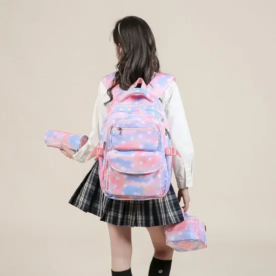 Ba lô trường học unisex: Bộ set in hình bầu trời đầy sao, đề xuất từ nhà cung cấp