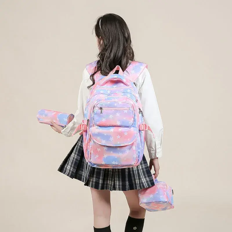 Ba lô trường học unisex: Bộ set in hình bầu trời đầy sao, đề xuất từ nhà cung cấp