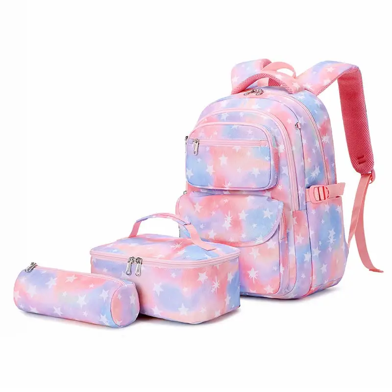 Ba lô trường học unisex: Bộ set in hình bầu trời đầy sao, đề xuất từ nhà cung cấp