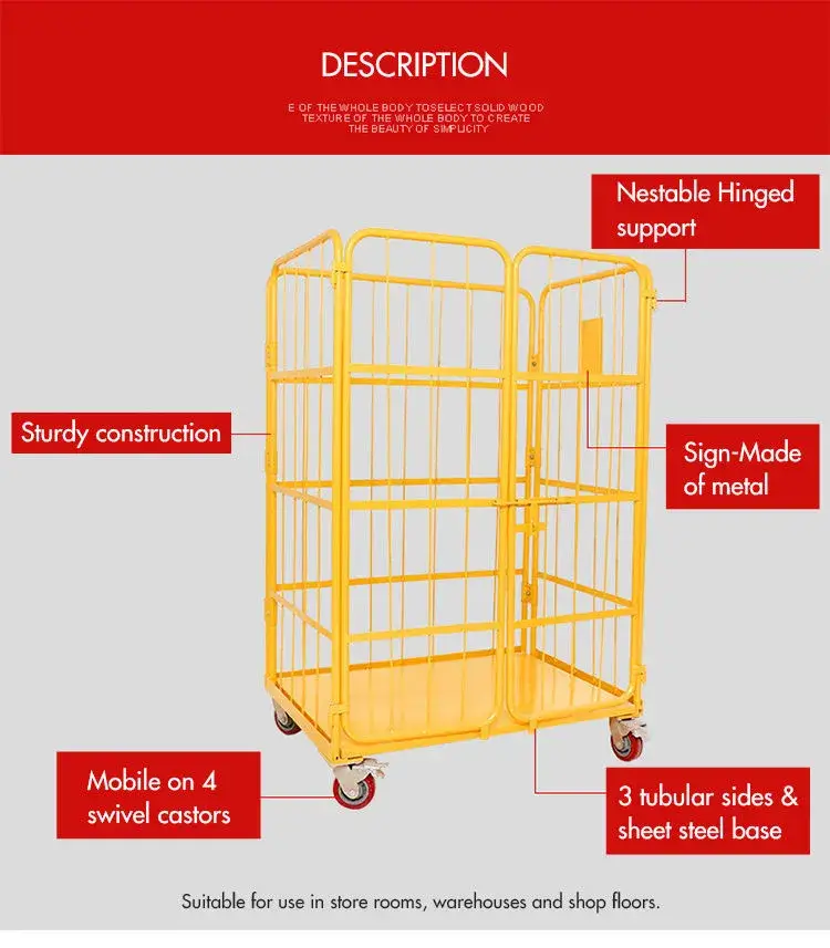 Cage lưu trữ đa năng cho siêu thị, kho hàng và thùng cuộn lớn gọn gàng hình ảnh 13-description