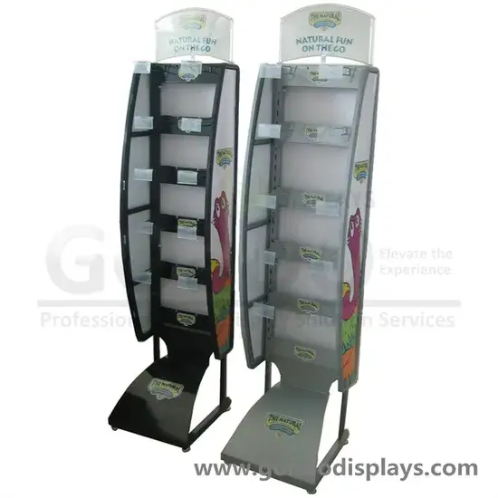 Kệ trưng bày hình chai 4-Tier phù hợp cho cửa hàng siêu thị và bán lẻ