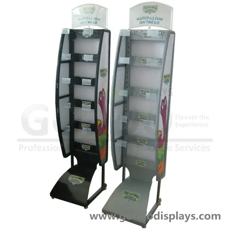 Kệ trưng bày hình chai 4-Tier phù hợp cho cửa hàng siêu thị và bán lẻ