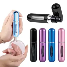 Bình xịt nước hoa mini du lịch 5ml và 8ml tái sử dụng, phong cách Corlorful với nắp nhôm hình ảnh 1-description