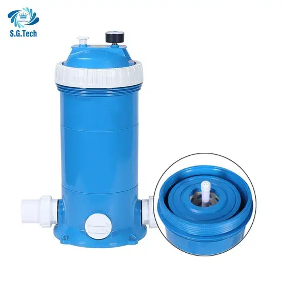 Bể bơi sử dụng sợi thủy tinh và bộ lọc nước cartridge